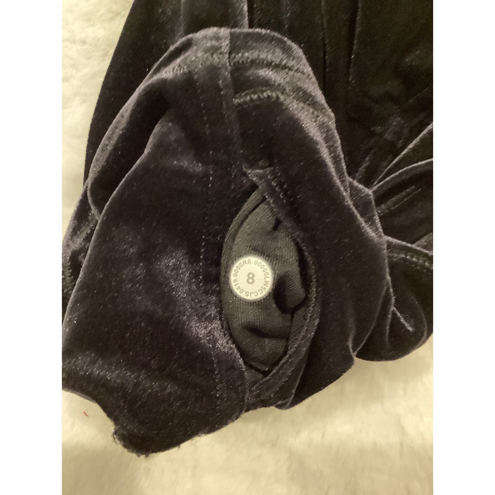Lululemon Wunder Under High-Rise Tight 28 Black Crushed Velvet Leggings Size 8 - Picture 5 of 5